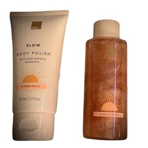Brand new-Never Opened! EWC Slow Body Polish & Shimmer Body Oil in Summer Oasis